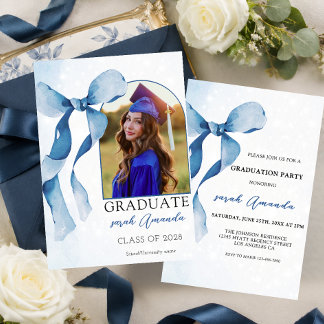 Convite Elegante Arco Azul Personalizado Festa de Formatur