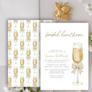 Convite Elegante Arco Chic Script Bridal Luncheon