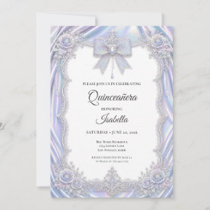 Convite Elegante Arco Íris Quinceañera