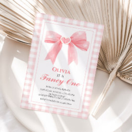 Convite Elegante Arco Rosa Fancy One Coquette 1º aniversár