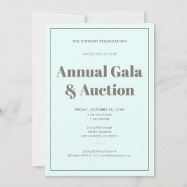 Convite Elegante Azul Aqua Pastel Minimalista Evento Empre