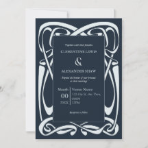 Elegante Azul Prata em Fita Vintage Azul-Preto