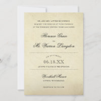 Elegante Beige Vintage Papel Vitoriano Casamento