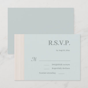 Convite Elegante Blue Sage Wood Stripes Casamento RSVP