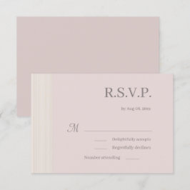 Convite Elegante Blush Pink Wood Stripes Casamento RSVP