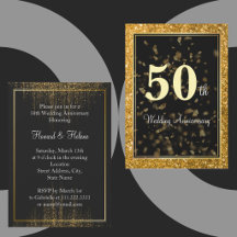 Elegante Bodas de Ouro 50º Aniversário 