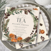 Elegante Boho Citrus Greenery Fall Bridal Tea
