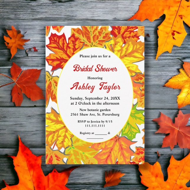 Convite Elegante Boho Fall deixa Chá de panela (Criador carregado)