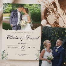 Elegante Boho Folhas de Eucalipto & Casamento Foto
