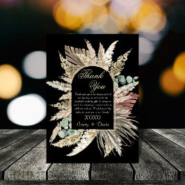 Convite Elegante boho terracotta moderno OBRIGADO CARDS