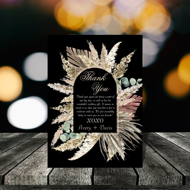 Convite Elegante boho terracotta moderno OBRIGADO CARDS (Criador carregado)