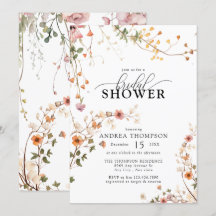 Elegante Boho Wildflower Chá de panela