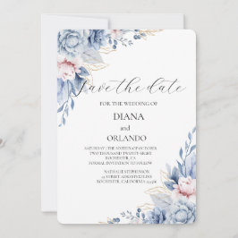 Convite Elegante Boho Wildflower salva a data