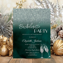 Elegante Brilho Verde Bokeh Despedida de Solteira 