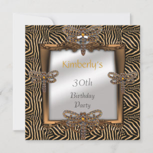 Convite Elegante Bronze Animal Dragonfly joia