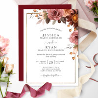 Elegante Burgundy, Blush, Honey Floral Weding