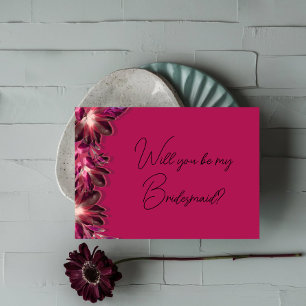 Convite Elegante Burgundy é uma proposta de dama de honra