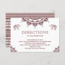 Elegante Burgundy Henna Indian Wedtions Directions