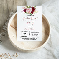 Elegante Burgundy - Partido Revelação de Gênero Tr