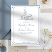Elegante Capela Cristã Azul Poeirento Igreja Casam