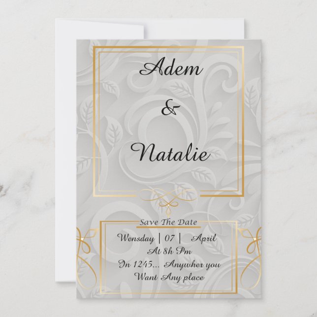 Convite élégante carte d'invitation   (Frente)