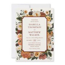 Elegante Casamento Boho Aquarela Flor Silvestre