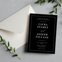 Elegante Casamento Clássico em Preto e Branco