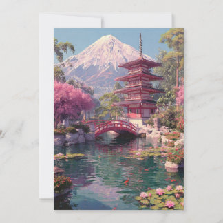 Convite Elegante Casamento com Flor de Cerejeira Japonesa 