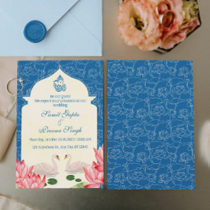 Convite Elegante Casamento Hindu Indiano