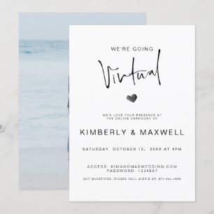 Convite Elegante Casamento Online de Foto Virtual