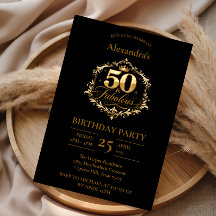 Elegante Celebração de 50º Aniversário em Dourado 