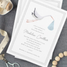 Elegante Chá de fraldas de Boys Stork Desenhados à