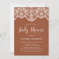 Elegante Chá de fraldas Floral Brocade Lace Terrac