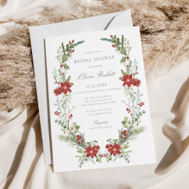 Convite Elegante Chá de panela Clássico de inverno Verde