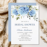 Convite Elegante CHÁ DE PANELA de Hydrangea Azul<br><div class="desc">Para mais personalização,  clique no link "personalizar mais" e use nossa ferramenta design para modificar esse modelo. Se precisar de ajuda ou itens correspondentes,  entre em contato comigo.</div>