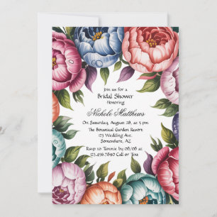 Convite Elegante Chá de panela Floral Wreath