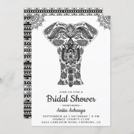 Convite Elegante Chá de panela Indígena Elefante Indígena 