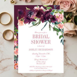 Convite Elegante Chá de panela Inverso Rosa-Rosa-Blush