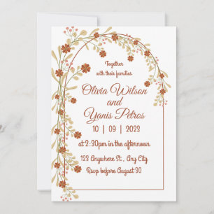 Convite Elegante Chá de panela Rustic Boho