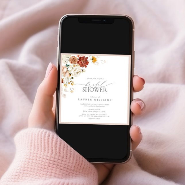 Convite Elegante Chá de panela Terrestre Quente (Criador carregado)