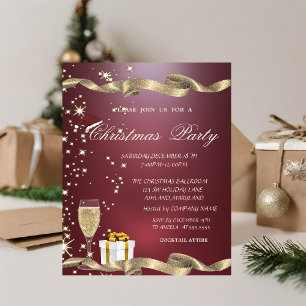 Convite Elegante,Chapéu de Papai Noel,Vidro,Natal Corporat