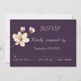 Convite Elegante Chic Magnólia RSVP