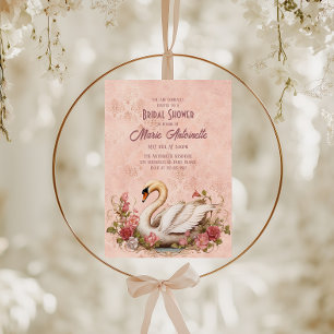 Convite Elegante Chique Damask Rococó Chá de Noiva