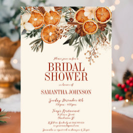 Convite Elegante Citrus Floral Chá de panela