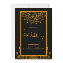 Convite elegante clássico de mandala tradicional