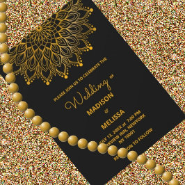 Convite elegante clássico de mandala tradicional