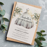 Elegante Clássico Floral e Princesa Vestido Quince