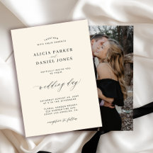 Elegante clássico marfim preto foto personalizada