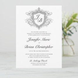 Convite Elegante com Brasão Monogramado