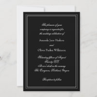 Convite Elegante Com Duas Fronteiras E Texto Scrip